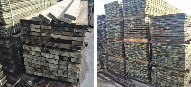 Tabla de pino con CCA y cepillado 2